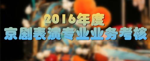 女生艹B视频国家京剧院2016年度京剧表演专业业务考...